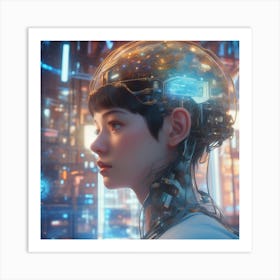 Futuristic Woman 74 Art Print