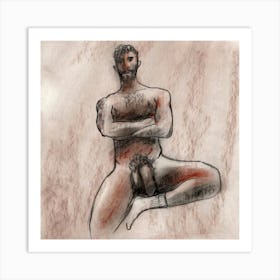 male nude explicit adult mature homoerotic Art Print