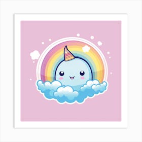 Cute Kawaii Unicorn Art Print