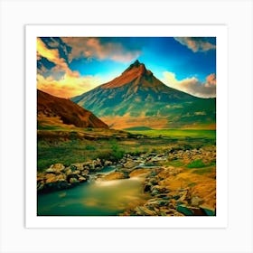 Mountain Landscape Wall Decor Art Print