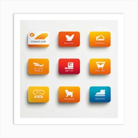 Collection Of Digital Payment Icons Key For An Online Retail Business Seamlessly Blending In With (7) Art Print