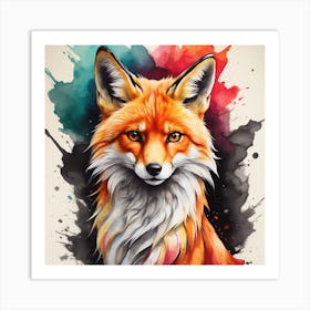 Fox Painting 1 Art Print