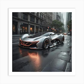 Futuristic Sports Car Art Print