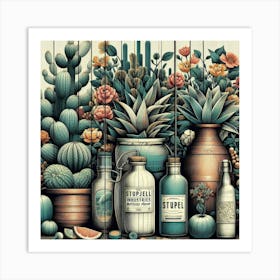 Industries Bottles 2 Art Print