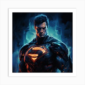 Superman Mechanical Ferocity Art Print