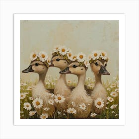 Ducklings Fairycore Painting 9 Art Print