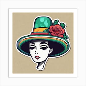 Mexico Hat Sticker 2d Cute Fantasy Dreamy Vector Illustration 2d Flat Centered By Tim Burton (38) Art Print
