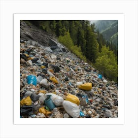 Garbage Piles In The Mountains Art Print