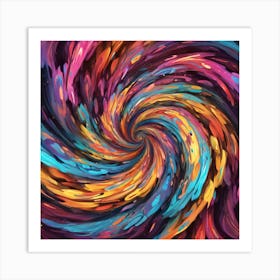 Abstract Swirl Painting Art Print