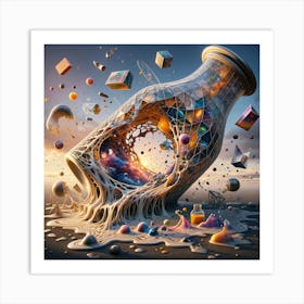 Universe bottle Art Print