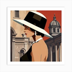 Italian woman in Rome Art Print