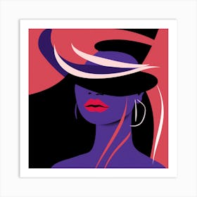 Woman In A Hat 3 Art Print