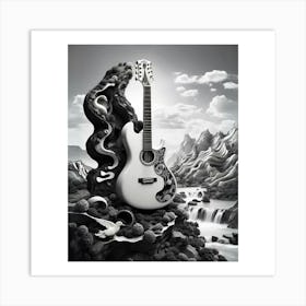 Yin and Yang in Guitar Harmony 16 Art Print