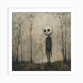 Skeleton In The Woods 4 Art Print