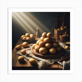 Potatoes On A Table Art Print