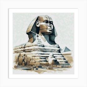 Giza Sphinx Art Print