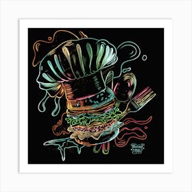 Burger Illustration Art Print