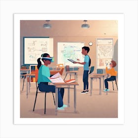 Vr Classroom 2 Art Print