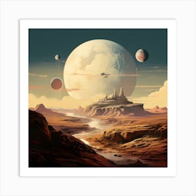 Travel Poster - SciFi Planet Art Print