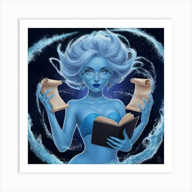 Blue Mermaid 1 Art Print