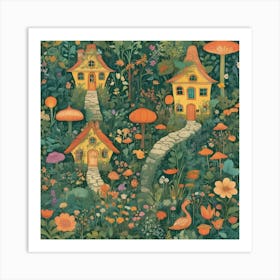 Fairy Houses Art Print