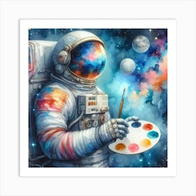 Astronaut Painting Art Print