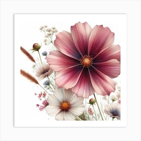 Chocolate Cosmea Art Print