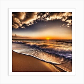 Sunset On The Beach 796 Art Print