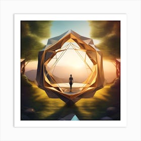 Geometric portal Art Print