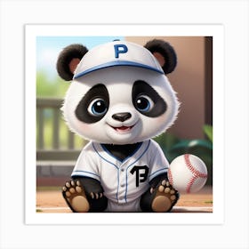 Baseball Panda Art Print