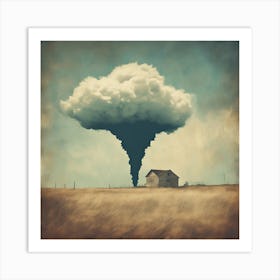 House In A Field Art Print