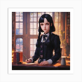 Wednesday Adams Fan Art (Netflix) Art Print