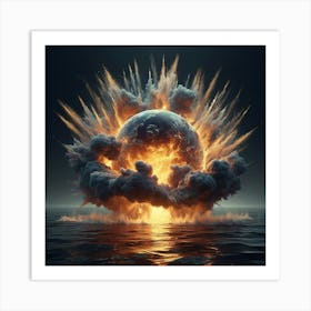 Atomic Explosion Art Print