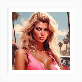 Grand theft auto Charlotte Mckinney Art Print