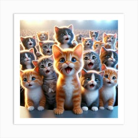 Group Of Kittens Art Print