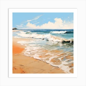 Gentle Rolling Beachside Waves Art Print