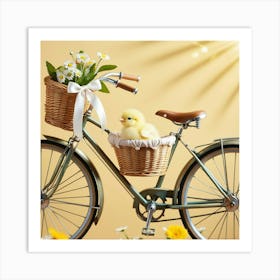 Leonardo Phoenix 09 A Vintageinspired Bicycle With A Wicker Ba 0 Art Print