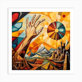 Hand Reaching For The Sun Art Print