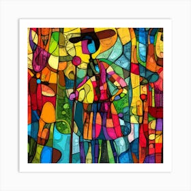 Stained Glass Painting Art Print