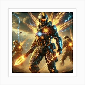 A Sci Fi Depiction Of Solflare Sentinels Art Print