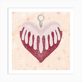 Christmas Heart Ornament Art Print