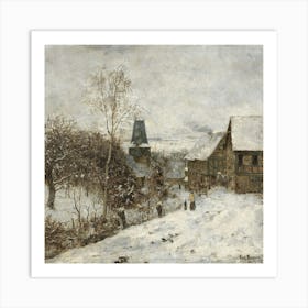 Village In Winter Art Print