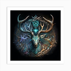 Deer Head Art Print