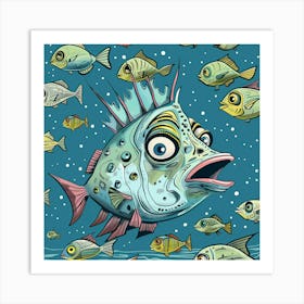 John Dory Fish In A Cartoony Way Art Print