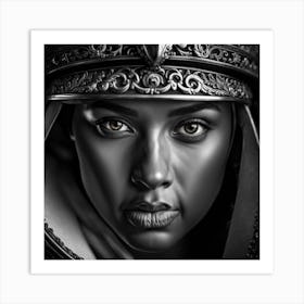 Portrait Of A Fearless Queen Art Print