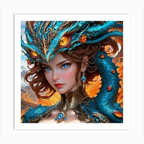 Blue Dragon hjb Art Print