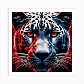 Leopard With Red Eyes 2 Art Print