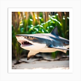 Shark In The Sand Art Print