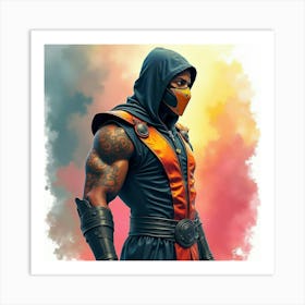 Mortal Kombat Ninja Fighter Concept Art (496) Art Print