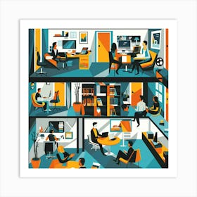 Office Interior 1 Art Print